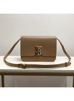 Small Grainy Leather TB Bag Brown High